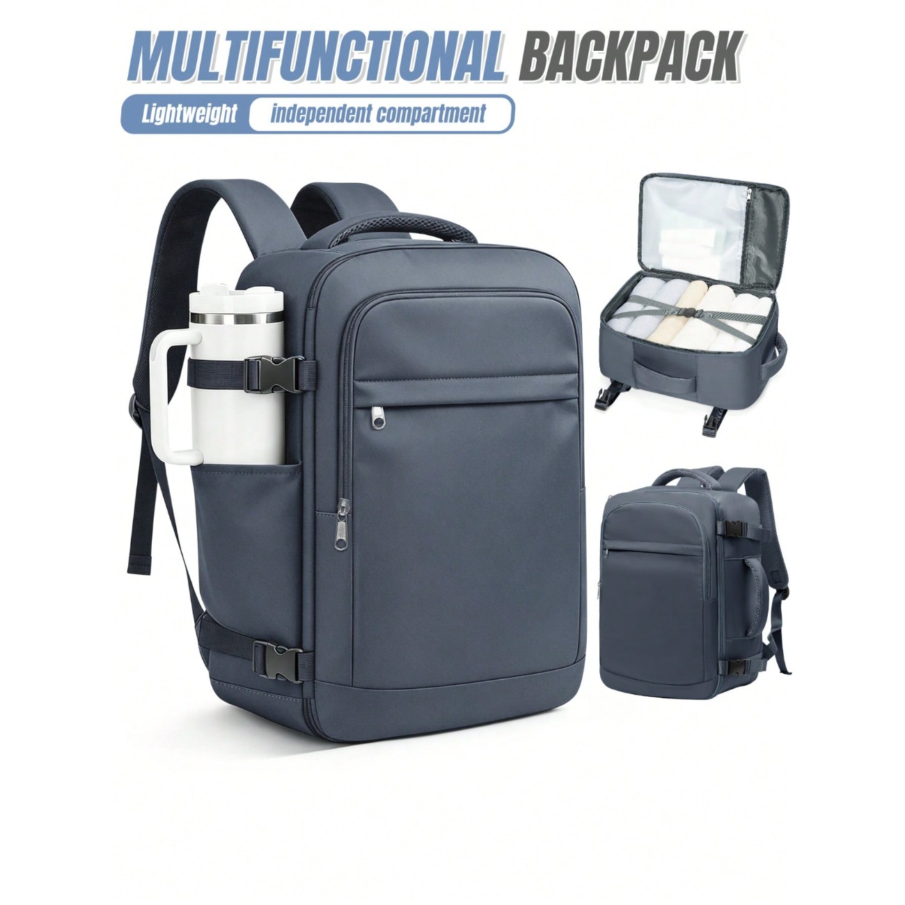 Laptop Backpack 15.6 - Mochila de Viagem Leve de Grande