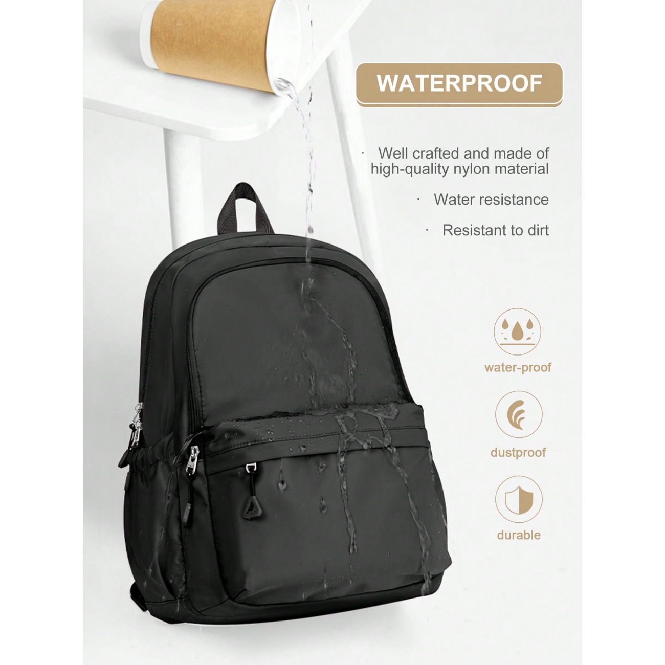 Laptop Backpack 15.6 - Mochila para estudantes do ensino médio