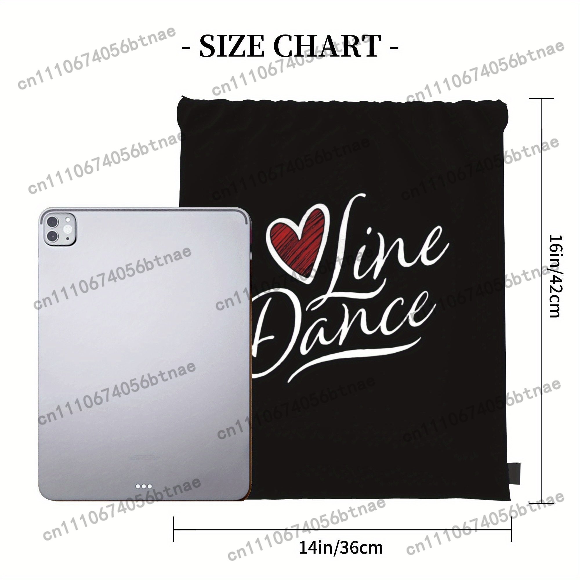 LOVE Line Dance Drawstring Bag - Drawstring Gym Bag avaliação e preço