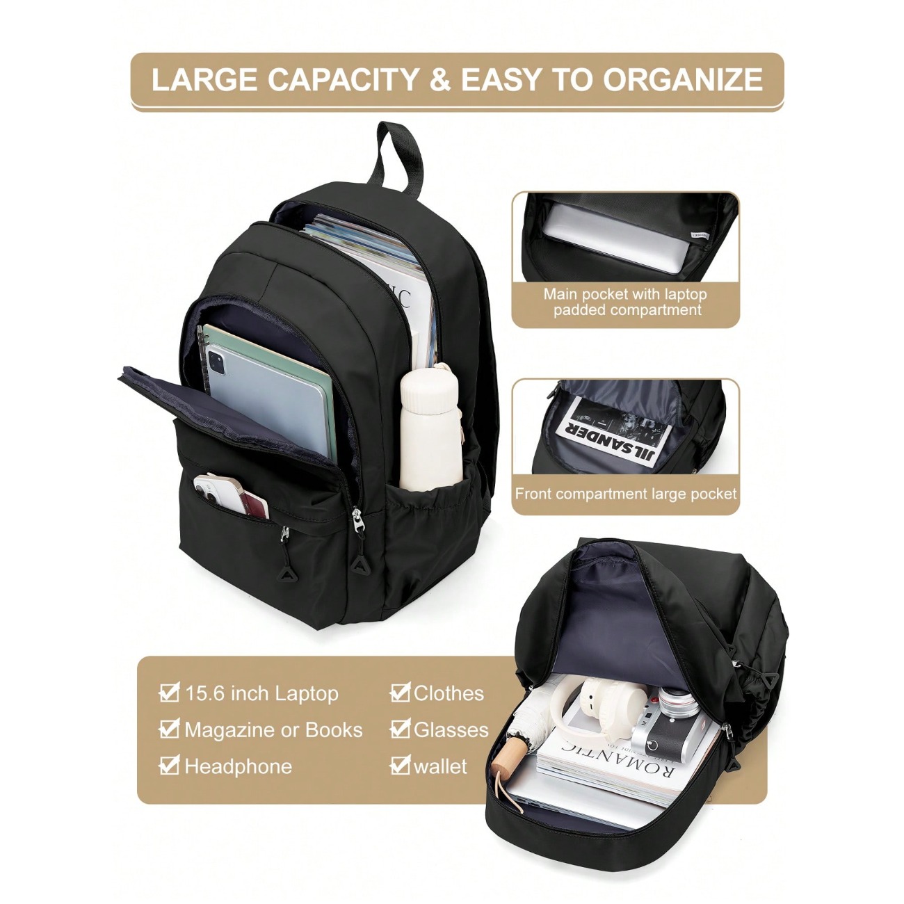 Mochila para estudantes do ens - Laptop Backpack 15.6 avaliação e preço