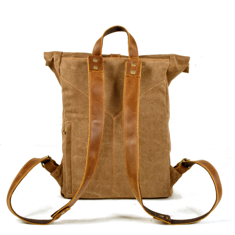 Nova mochila simples e retrô d - Canvas Backpack Casual avaliação e preço