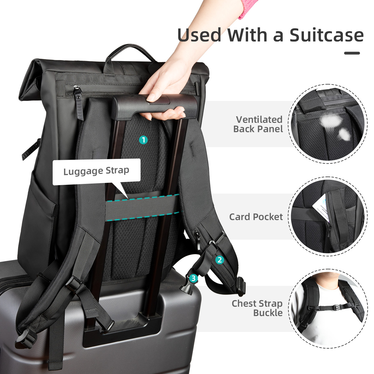 Hk mochila de viagem multifunc - Laptop Backpack 15.6 avaliação e preço