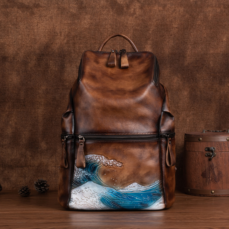 Mochila Feminina Johnature de  - Leather Backpack Vintage avaliação e preço