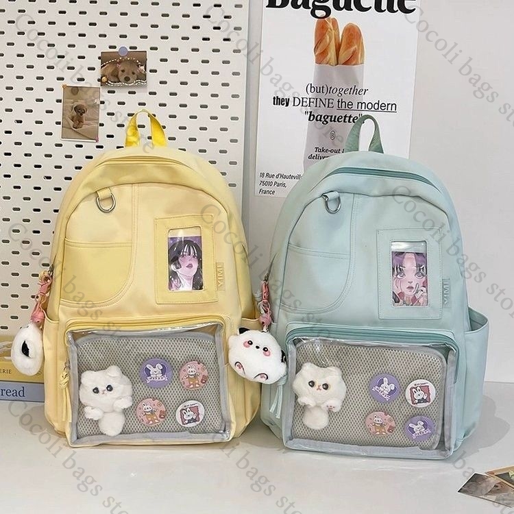 Mochila de Cor Sólida Candy Co - Canvas Backpack Casual avaliação e preço