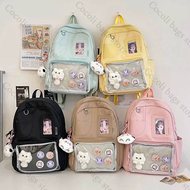 Mochila de Cor Sólida Candy Co - Canvas Backpack Casual avaliação e preço