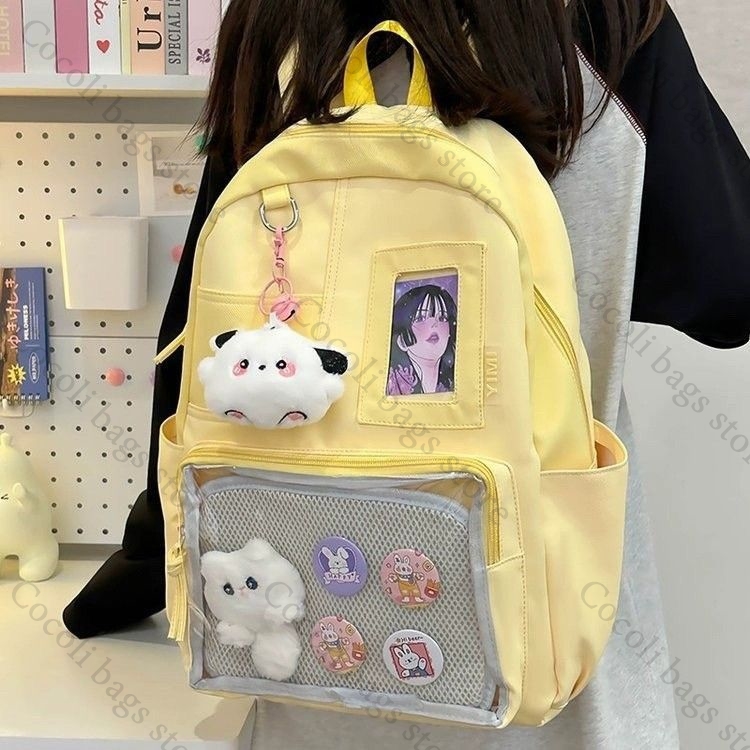 Mochila de Cor Sólida Candy Co - Canvas Backpack Casual avaliação e preço